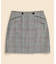 ウール　マルチカラーチェック　ラップスカート