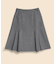 ポリエステル/ウール　ピンヘッド　フレアスカート