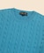 スーピマコットン　ケーブル　クルーネックセーター