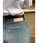 コットン　クロップド　デニムパンツ