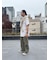 ◆オンラインストア限定◆ コットン　ビッグGFロゴ　シアサッカー　ショートスリーブ　カジュアルシャツ　Traditional Fit