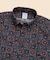 コットン　ブロックプリントパターン　ジオメトリックメダリオン　オープンカラーシャツ　Regular Fit