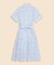 コットン　ジャカード　ショートスリーブシャツドレス