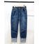 折り返し風デザイン ボーイフレンドデニム ベーシックブルー WJ072