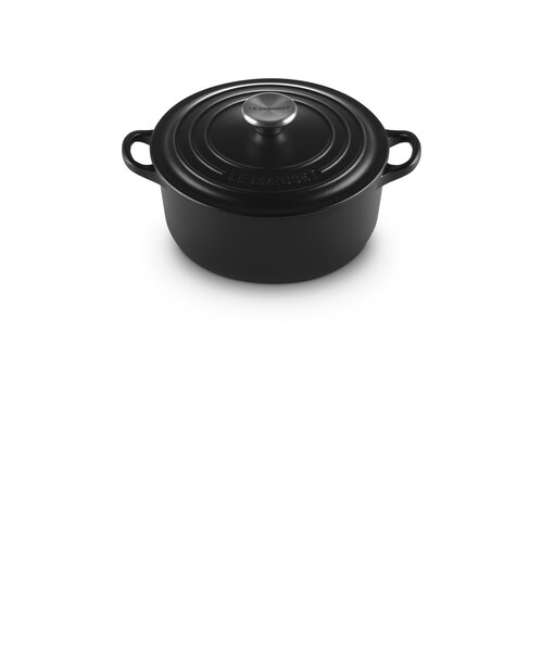【未使用品】　ルクルーゼ ココット・ロンド　20cm マットブラック ココット・ロンド マットブラック (BM)｜ル・クルーゼのアウトレット