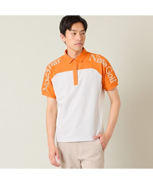 メンズ】配色半袖ポロシャツ｜ニッサゴルフの通販｜&mall（アンド