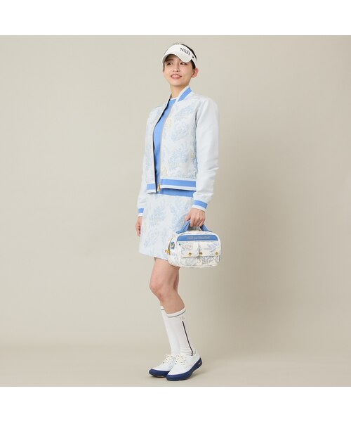 Women's】【セットアップ可】ミモザジャカードブルゾン｜ニッサゴルフ
