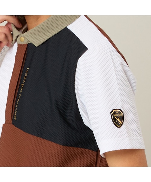 Men's】カラーブロック半袖シャツ｜ニッサゴルフの通販｜&mall（アンド