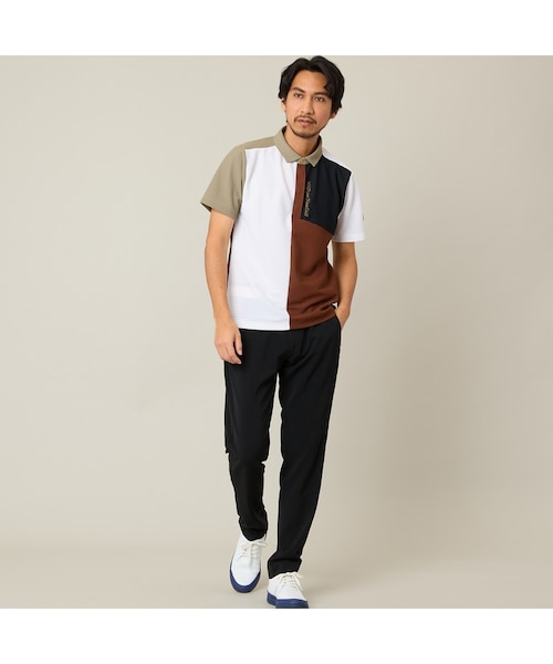 【ブラック】カラーブロック 半袖シャツ Men's】カラーブロック半袖シャツ｜ニッサゴルフの通販｜&mall（アンド