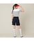 【Women's】【吸水速乾】ハーフジップボーダーポロ