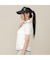 【Women's／吸水速乾／UVカット／接触冷感】ロゴ編み半袖ポロシャツ
