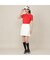 【Women's／吸水速乾／UVカット／接触冷感】ロゴ編み半袖ポロシャツ