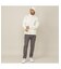【Men's】ジャカード　ハーフZIPモック