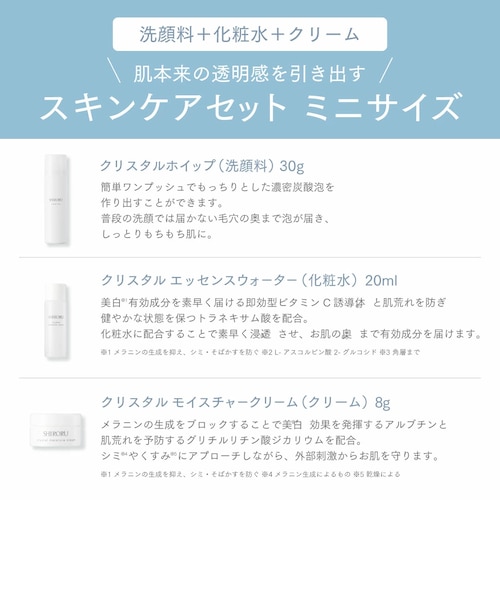 SHIRORU トライアルセット（洗顔料30g 美白化粧水20ml クリーム8g