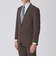 【数量限定】「COLLECTION LINE」ブラウンコットンウールツイルスーツ/セットアップ