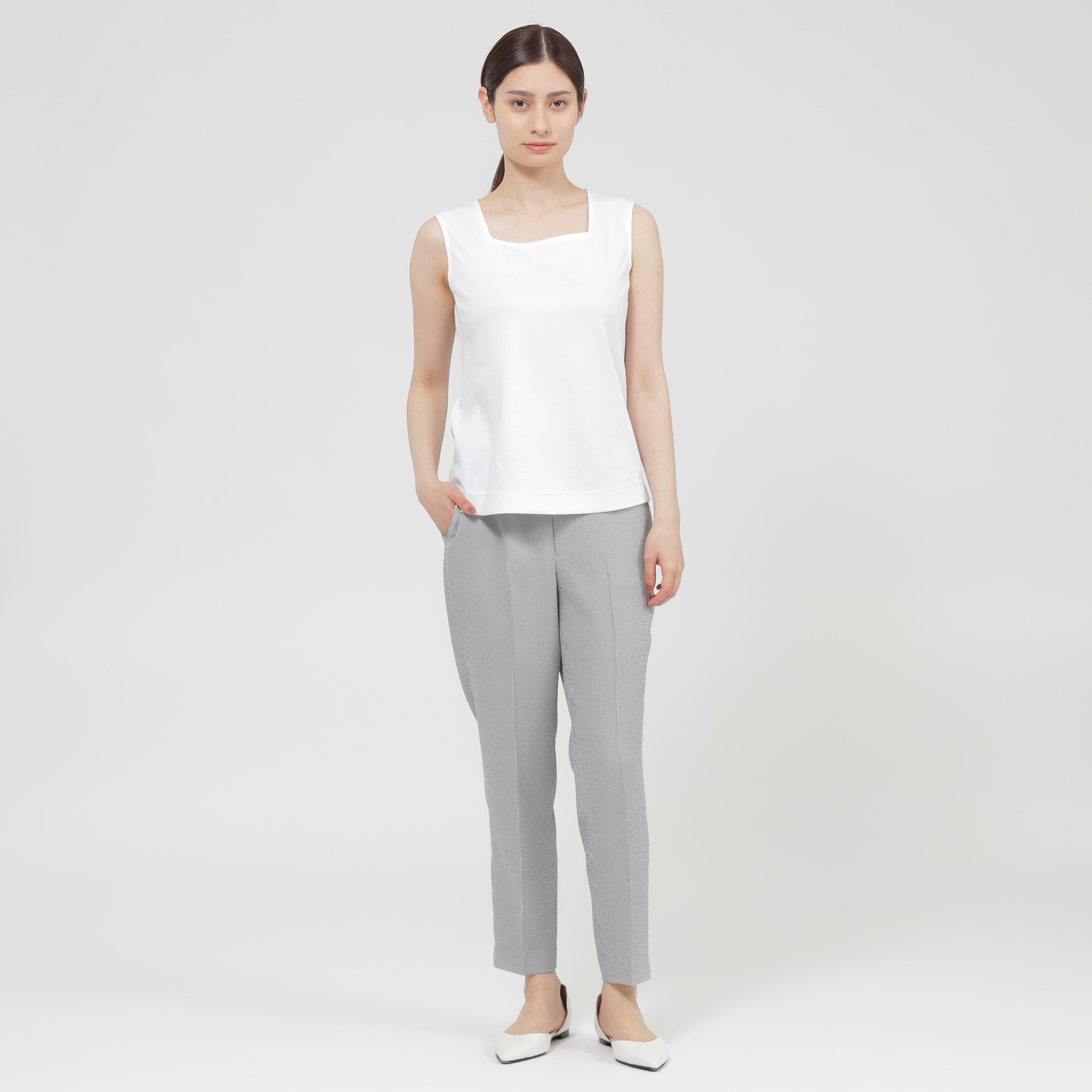 【OUR WACOAL×Paul Stuart】【ウォッシャブル】カップイン ドレスタンクトップ