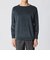 【数量限定】「COLLECTION LINE」ボーダーベロア　ボートネック長袖Tシャツ