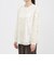 【ウォッシャブル】シフォンカットジャカード　ブラウス