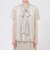 【eclat掲載】【ウォッシャブル】シアーストライプスクエアプリント　ブラウス