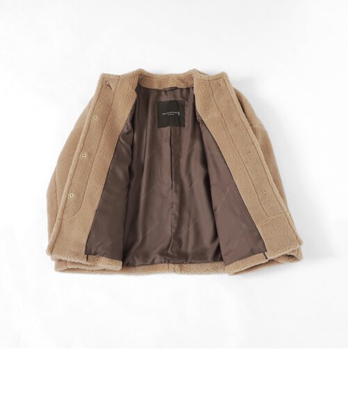 WEB・一部店舗限定】【ROSLEY/ロズリー】ウールブレンドボアノーカラー