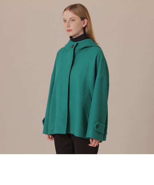 ROSLEY/ロズリー】ファインウールメルトンフーデットショートコート