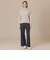 【L】コットンリネンデニムワイドパンツ