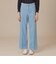 【L】コットンリネンデニムワイドパンツ