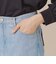 【L】コットンリネンデニムワイドパンツ