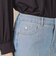 コットンリネンデニムワイドパンツ