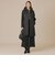 【L】【Tilbury hood long/ティルベリーフードロング】エアリーキルティングノーカラーコートフーデットコート