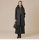 【L】【Tilbury hood long/ティルベリーフードロング】エアリーキルティングノーカラーコートフーデットコート