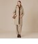 【L】【Tilbury hood long/ティルベリーフードロング】エアリーキルティングノーカラーコートフーデットコート