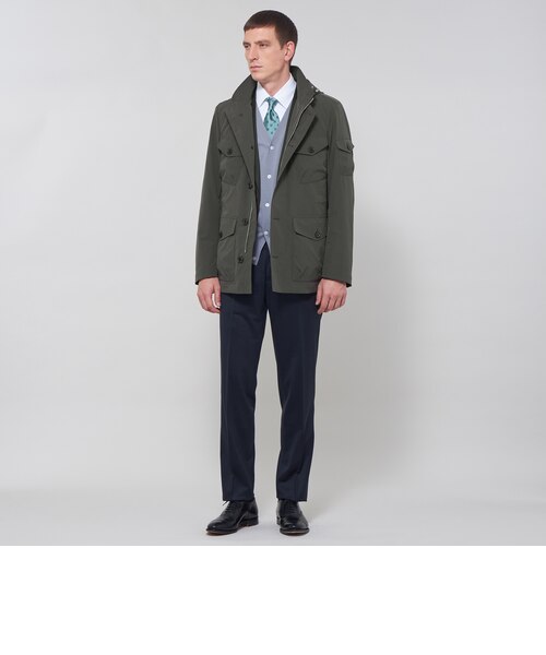 WEB・一部店舗限定】【BERWICK】ナイロンツイルフーデットブルゾン