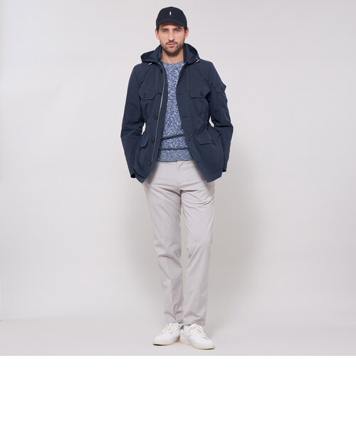 WEB・一部店舗限定】【BERWICK】ナイロンツイルフーデットブルゾン