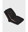 シャドーストライプ レザー ネックラウンドジップ2つ折り財布