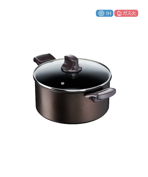 T-fal IH カフェノワール アンリミテッド シチューポット 24cm 直営店限定】 IHカフェノワール・アンリミテッド シチューポット