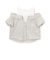 【別注】肩あきシャツドッキングトップス