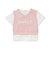 【洗える】メッシュニットベスト＋半袖Tシャツ