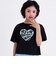 【デイリープライス】【綿100%】ハートロゴプリント半袖Tシャツ