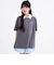 【接触冷感】バックハート衿つきハーフZIP半袖T