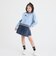 【別注】もちもちハーフジップ袖ロゴニットトップス