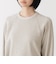 婦人　ワッフル編みクルーネック長袖Ｔシャツ