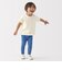 ベビー　あたまするっと　天竺編みクルーネック半袖Ｔシャツ　ボーダー