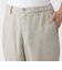 紳士　リネン洗いざらしテーパードパンツ