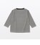 ベビー　あたまするっと　綿天竺編みクルーネック長袖Ｔシャツ　ボーダー