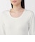 婦人　あったか綿　厚手　Ｕネック八分袖Ｔシャツ