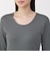 婦人　あったか綿　厚手　Ｕネック八分袖Ｔシャツ