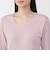 婦人　あったか綿　厚手　Ｕネック八分袖Ｔシャツ