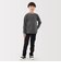 キッズ　両面起毛クルーネック長袖Ｔシャツ