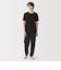紳士　脇に縫い目のない　なめらか　クルーネック半袖Ｔシャツ